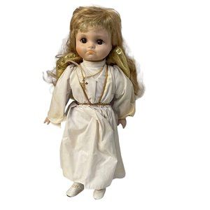 Vintage Collectible Brinn's Porcelain Guardian Angel Doll 1997‎ 16"